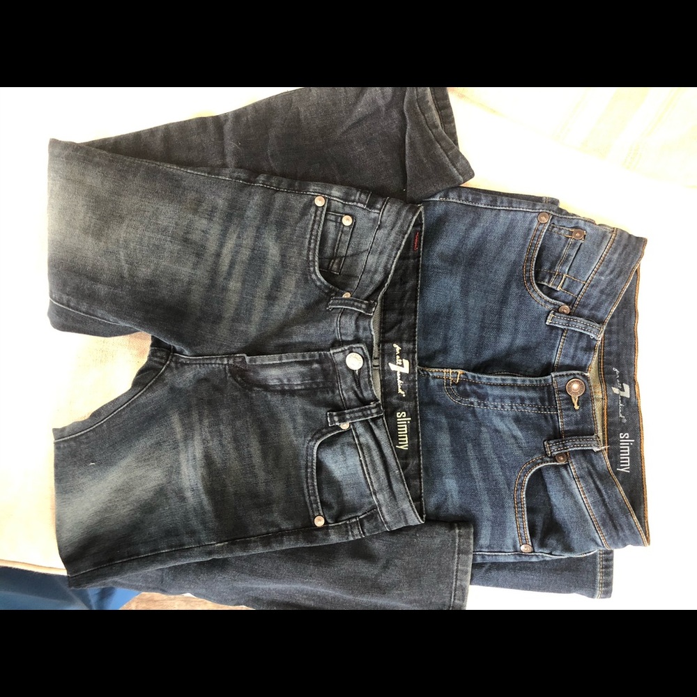 Boys size 8 slim Seven jeans two pairs